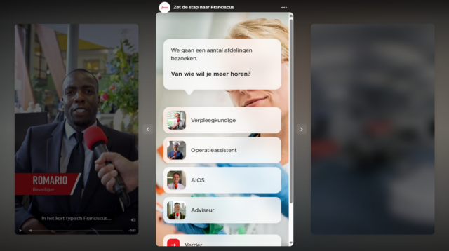 Franciscus biedt als eerste ziekenhuis een interactieve, digitale reis voor kandidaten. Met video's, weetjes en AR ervaren zij werken in ons ziekenhuis. Lees de hele case, ingezonden in de categorie Arbeidsmarktcommunicatie voor de Werf& Awards 2025.